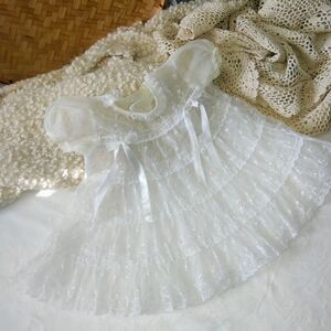 Vintage White Kids Formal Dress
